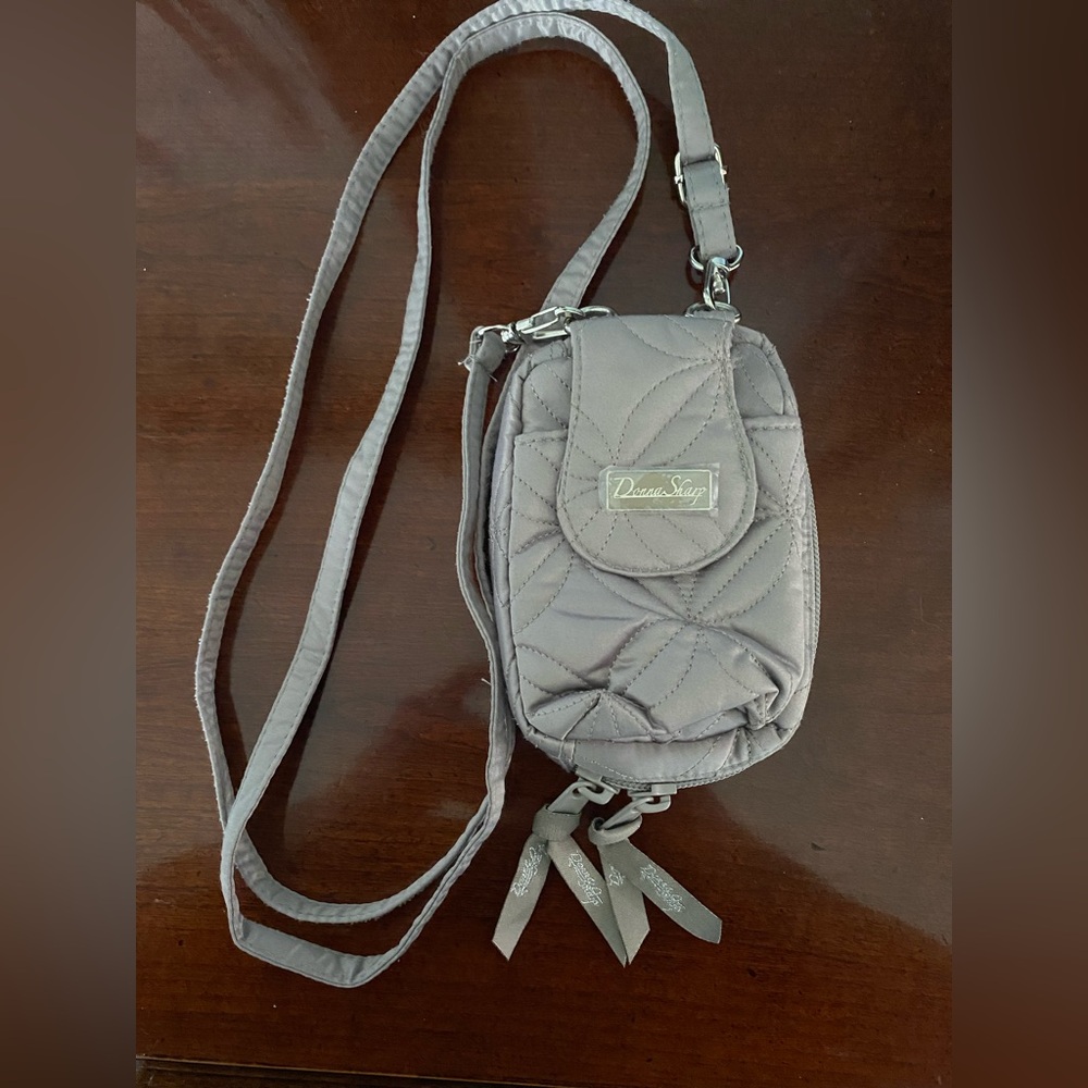 Quilted Gray Crossbody Bag